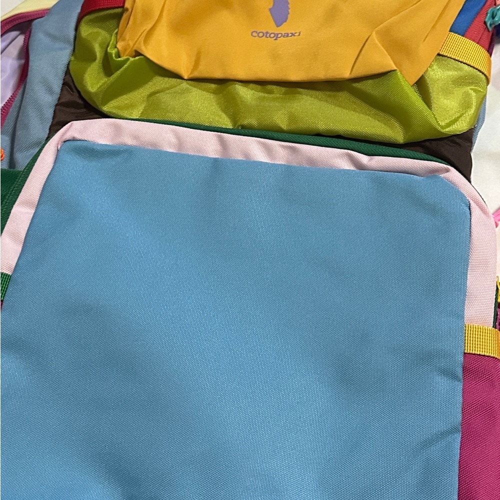 Cotopaxi Multicolor Backpack - Blue, Yellow, Green